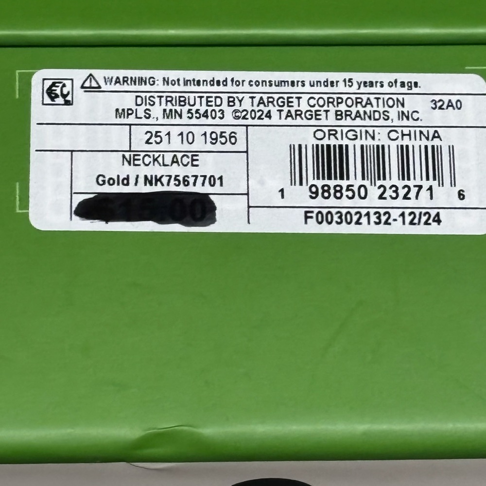 NIB - KATE SPADE X Target 2025 LIMITED EDITION Collab - Gold French Fry Necklace - Picture 8 of 9
